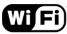 Black and white WiFi sybmol